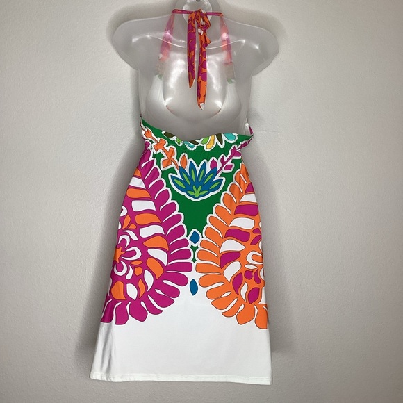 Trina Turk Tamarindo Beach Dress Cover Up Halter Top Med - Picture 5 of 10